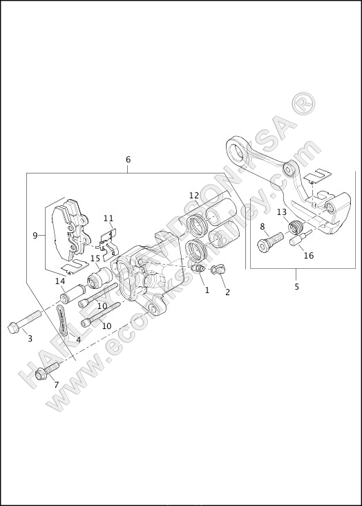 BRAKE CALIPER, REAR